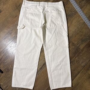 Madewell The Low-Slung Straight Carpenter Utility Pant Color Cream 31P Petite